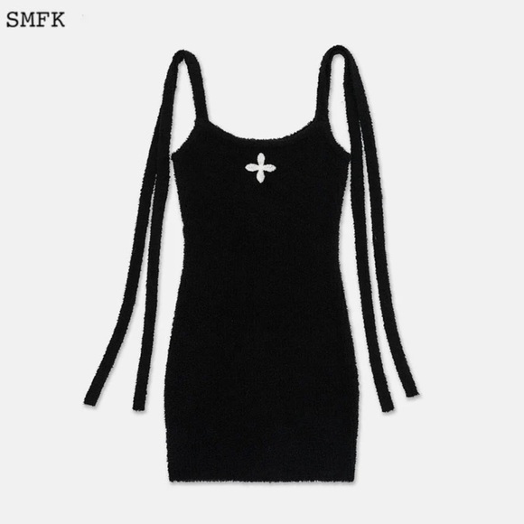 SMFK STRAY WANDERING SAVAGE KNITTED HALTER DRESS Size S - Picture 2 of 7